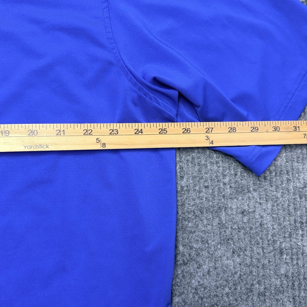 FootJoy Golf Polo Shirt Mens 2XL Blue Solid Performance Stretch Lightweight Top - Picture 7 of 8